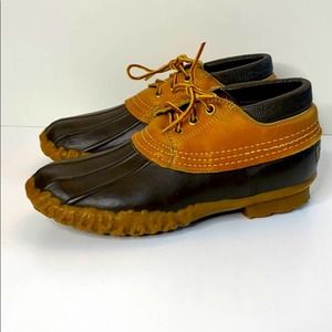 LL Bean Low Duck Rubber Maine Hunting Shoes 7 EUC